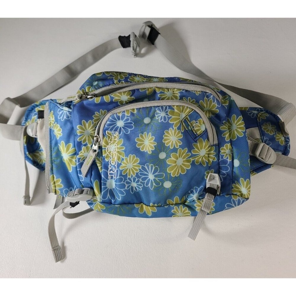 Jansport Hiking Back Hip Fanny Pack Bottle Holder Pockets Backpack w/ Strap